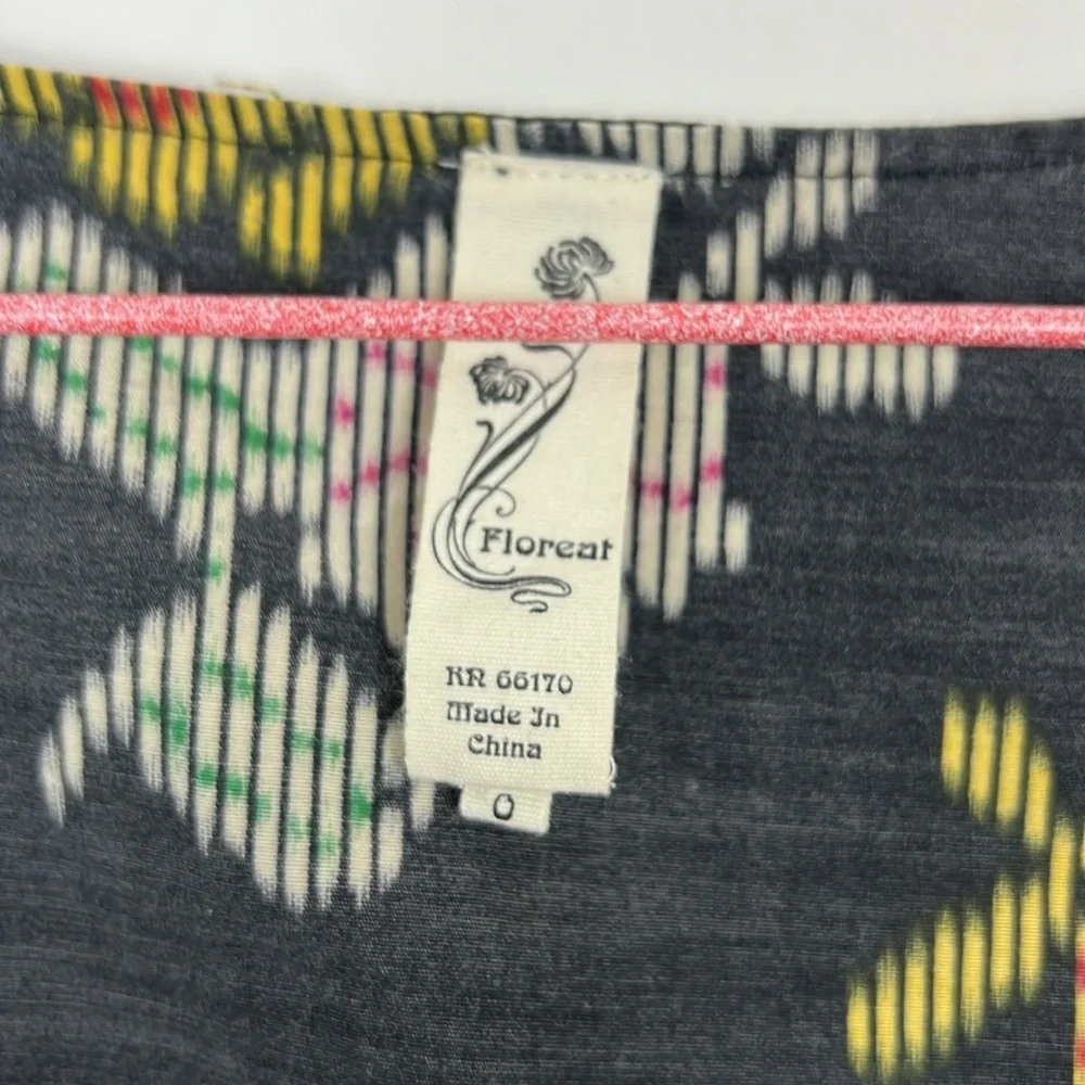 Anthropologie Floreat Black Floral Top Embroidered Sleeves Silk Blend Sz… - Picture 14 of 14